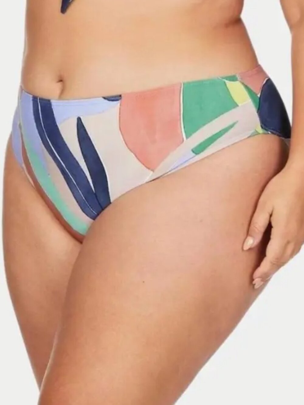 Artesands L'Avana Monet Curve Fit Mid-Rise Swim Pants Multi Abstract Leaf Print